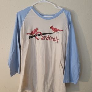 Mens Vintage St Louis Cardinals Stan Musial 3/4 sleeve Shirt